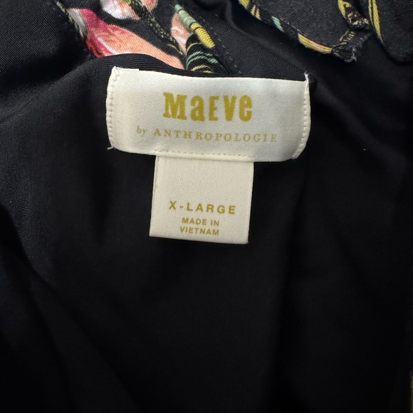 Maeve x Anthropologie Gabriela Ruffled Maxi Dress in Black Multi - XL - Picture 7 of 11